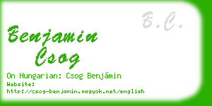 benjamin csog business card
