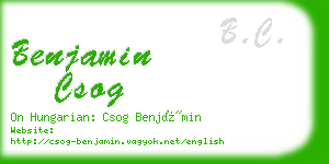 benjamin csog business card